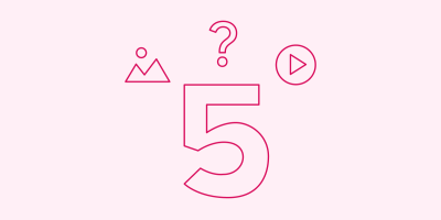 5 with icons for image, video, and a question mark