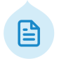 blue droplet with a document icon in the center